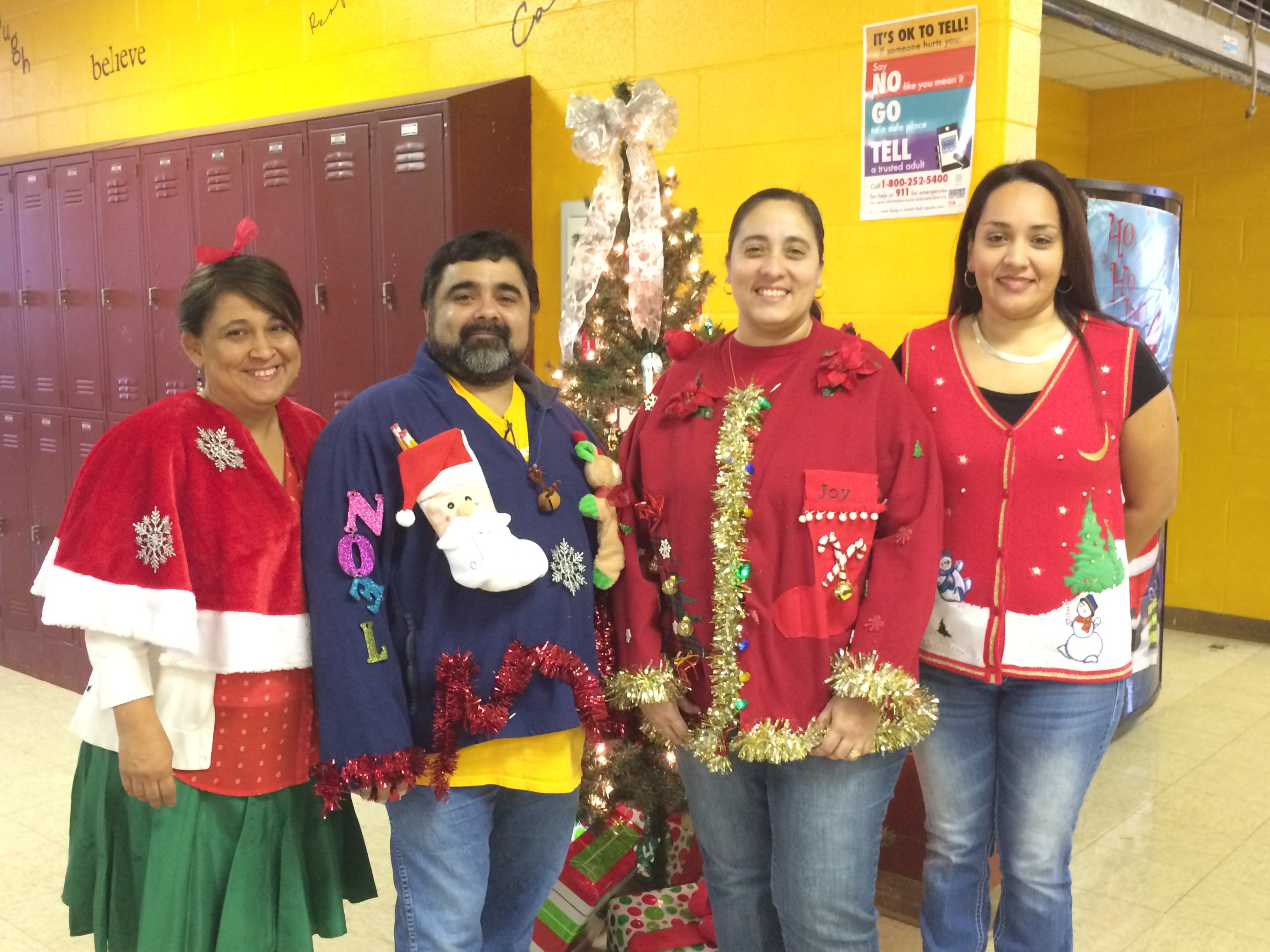 Participating staff members left to right are Mrs. Bosquez, Mr. Santiago Bosquez, Mrs. Rachel Bautista and Mrs. Jessica Escobedo. 