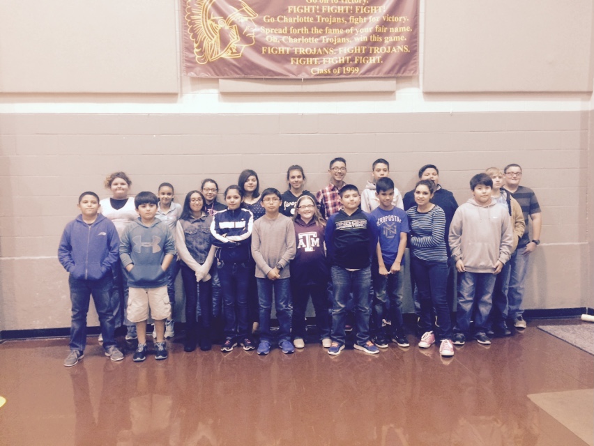 Middle School Spelling Bee Participants